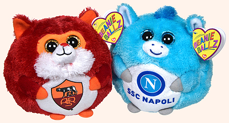 Roma and SSC Napoli Ty Beanie Ballz exclusive to Italy