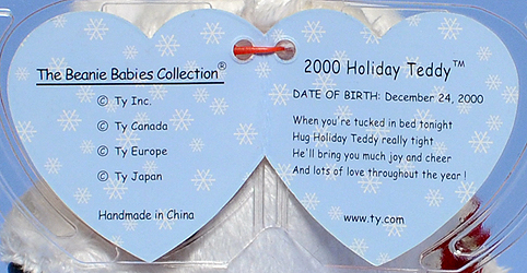2002 Holiday Teddy - swing tag inside