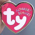 Alphabet bear swing tag - front