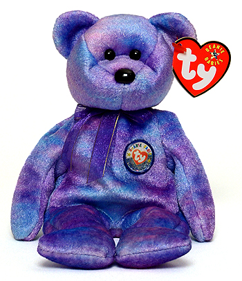 purple beanie baby bear