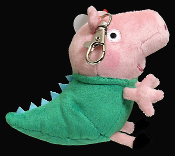 George (dinosaur costume, key-clip) - pig - Ty Beanie Baby