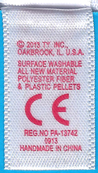 Disney Sparkle 2nd generation tush tag - back