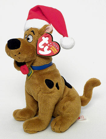 Scooby-Doo (Santa hat) - Great Dane dog - Ty Beanie Babies