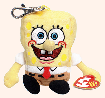 SpongeBob SquarePants (key-clip) - sponge - Ty Beanie Babies