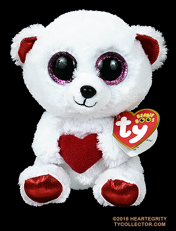 Ty Beanie Boo Cuddly Bear W//tags 36176 for 2016 Valentines Day Gift MINT for sale online