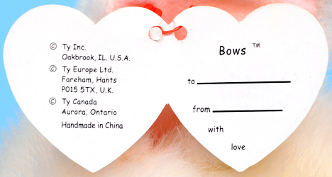 Bows - swing tag inside