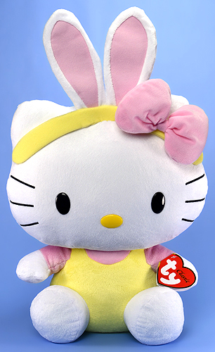 Hello Kitty (large, Easter, pink ears) - cat - Ty Classic / Plush