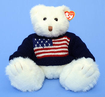 Lacey (USA flag sweater) - bear - Ty Classic / Plush