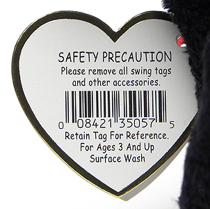 Halloweenie Beanie swing tag back