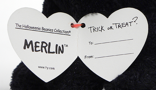 Halloweenie Beanie swing tag inside