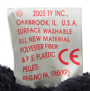 Halloweenie Beanie tush tag back