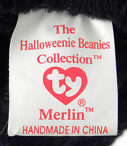 Halloweenie Beanie tush tag front