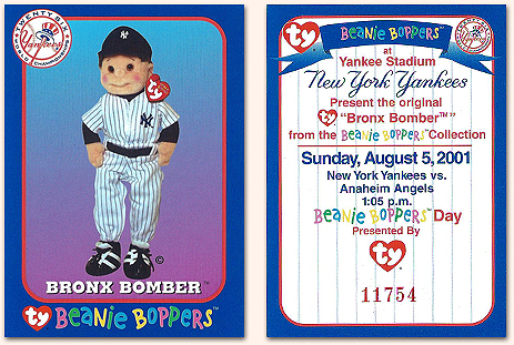 Bronx Bomber - commemorative card front & back