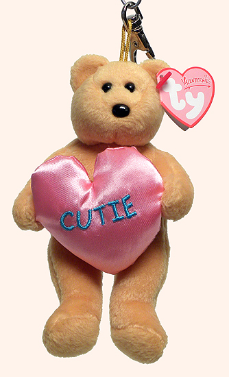 Cutie - Bear - Ty Valenteenie Beanie
