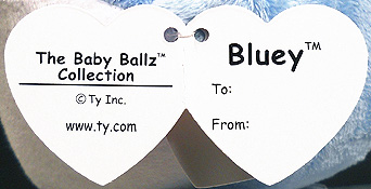 1st generation Ty Baby Ballz swing tag (inside)