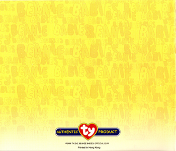 Platinum Beanie Babies Pocket Checklist - back