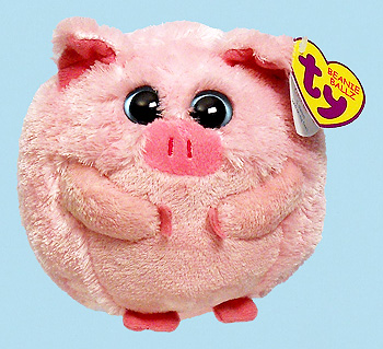 Beans (2012 redesign with larger eyes) - pig - Ty Beanie Ballz
