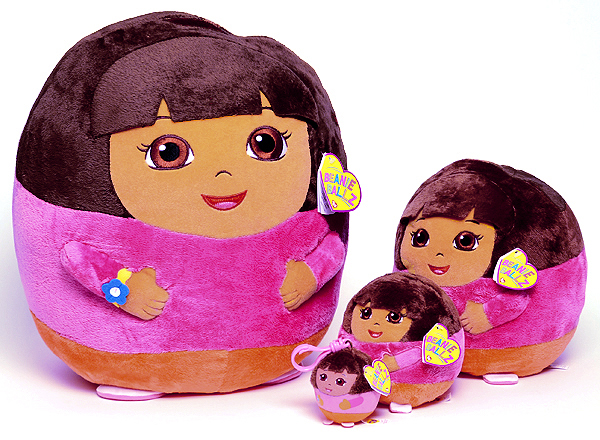 Dora (the Explorer) - girl - Ty Beanie Ballz