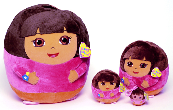 Dora (the Explorer) - girl - Ty Beanie Ballz