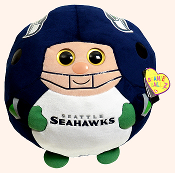 Seattle Seahawks (large) - football player - Ty Beanie Ballz