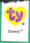 Ty Beanie Ballz 1st generation tush tag - front variation 1