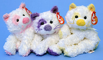 Pinkerton, Violetta and Saffron - Ty Beanie Baby cats