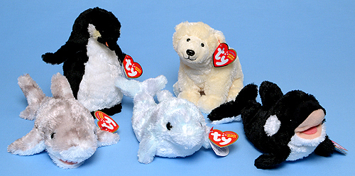 Set of 5 SeaWorld exclusive Beanie Babies