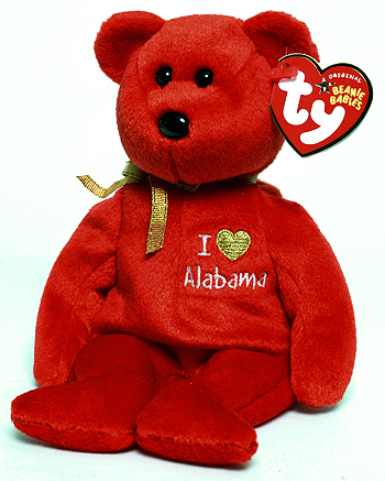 Alabama (retail version) - bear - Ty Beanie Babies