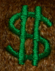 Billionaire bear - embroidered chest emblem