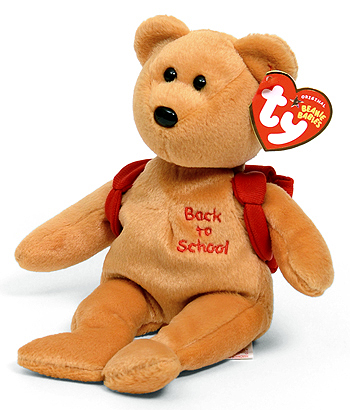 Books (red) - bear - Ty Beanie Babies