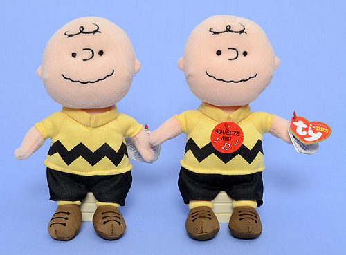 Larger photograph of both versions of Charlie Brown