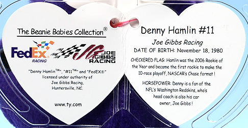 Denny Hamlin #11 - swing tag inside