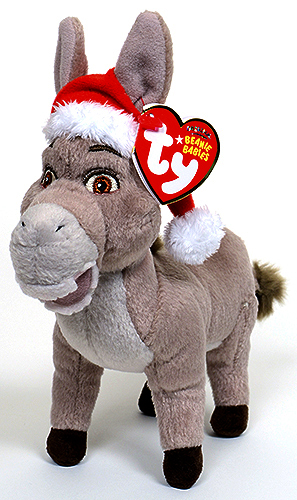 Donkey (wearing Santa cap) - Ty Beanie Babies
