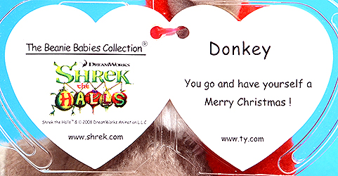 Donkey (with Santa cap) - swing tag inside