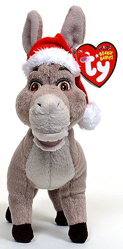 Donkey (wearing Santa hat) - Ty Beanie Babies