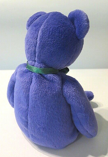 Ty Employee Teddy red ribbon, Beanie Babies - back