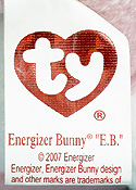 Energizer Bunny "E.B." - tush tag front
