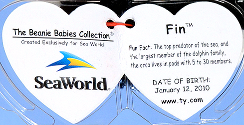 Fin (SeaWorld) - swing tag inside