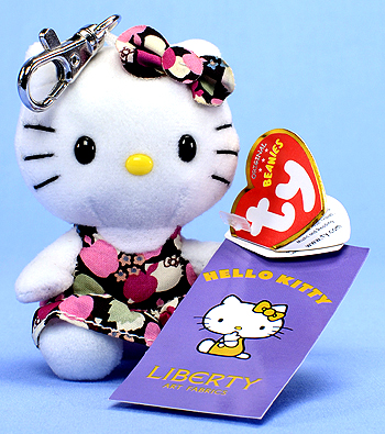 Hello Kitty (Liberty apple tree design, key-clip) - cat - Ty Beanie Babies