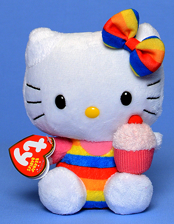 Hello Kitty (rainbow) - Cat - Ty Beanie Babies