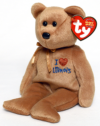 Illinois - bear -  Ty Beanie Babies