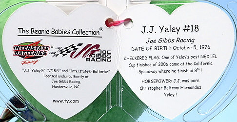 J.J. Yeley #18 - swing tag inside