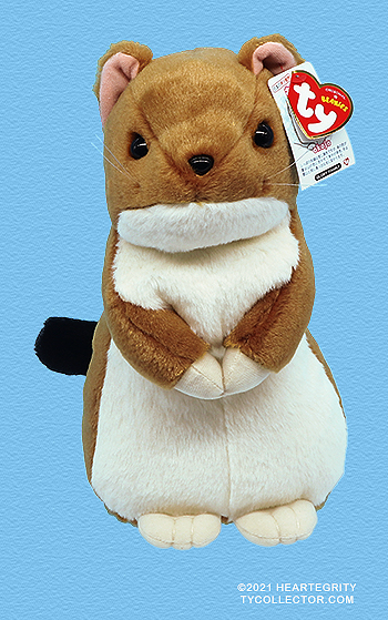 Okojo (tan, large) - stoat or weasel - Ty Beanie Babies