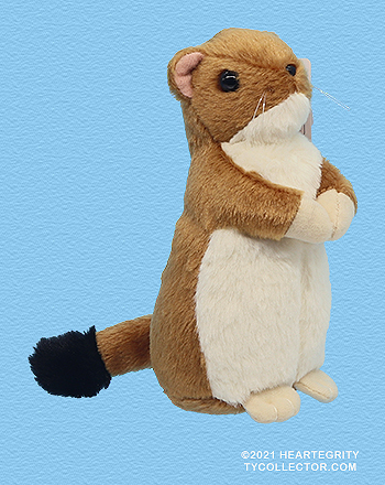 Okojo (tan) - stoat or weasel - Ty Beanie Babies