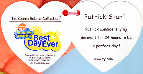 Patrick Star (Best Day Ever) - retail version swing tag inside