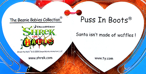 Puss In Boots (with candy cane) - swing tag inside