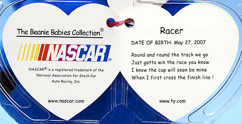 Racer (blue version) - swing tag inside