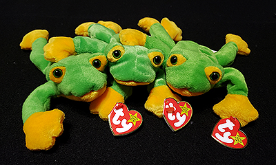 Smoochy trio - frogs - Ty Beanie Babies