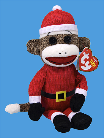 Sock Monkey Santa - Ty Beanie Babies
