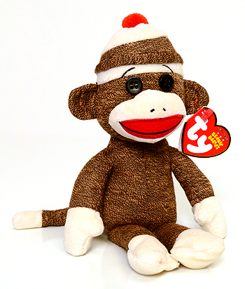 Socks the Sock Monkey (brown) - Ty Beanie Babies